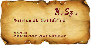 Meinhardt Szilárd névjegykártya
